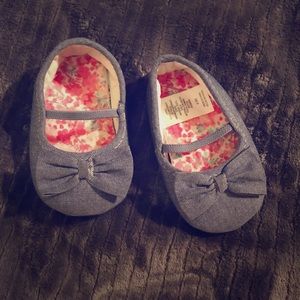 Denim blue soft sole Mary Jane size 6-9 months